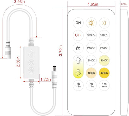 Pandery CCT LED Controller Kit, iOS/Andriod App Control 2.4G RF Wireless Remote - Image 3