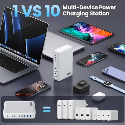USB C Charger 700W USB C Charger Block, Upgraded GaN V 10-Port Fast Charging - Image 3