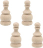 4 Pcs Wood Finials Unfinished Wood Craft Finials | Decorative Finials for Curtain Rod Wood Dowel Rod Finials for Cabinet Decor, 1.4x3.0 Inch