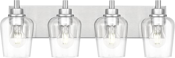 METWET Bathroom Light Fixtures, 4-Light Modern Vanity Light by Metwet