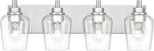 METWET Bathroom Light Fixtures, 4-Light Modern Vanity Light by Metwet