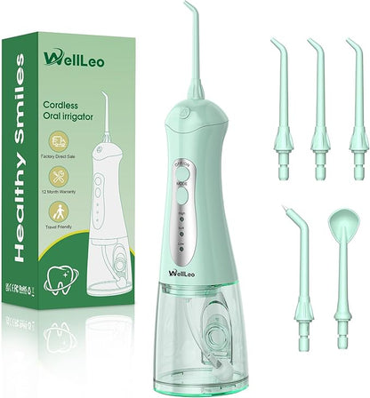 WellLeo Water Flosser for Teeth, Portable Oral Irrigator Rechargeable Water by Wellleo