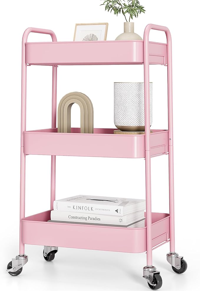 TOOLF 3-Tier Metal Rolling Cart by TOOLF