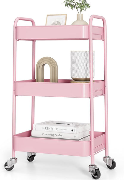 TOOLF 3-Tier Metal Rolling Cart by TOOLF