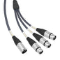 XLR Splitter Cable, Devianl XLR y Splitter 3 Female to 1 Male, Balanced Dual by Devinal