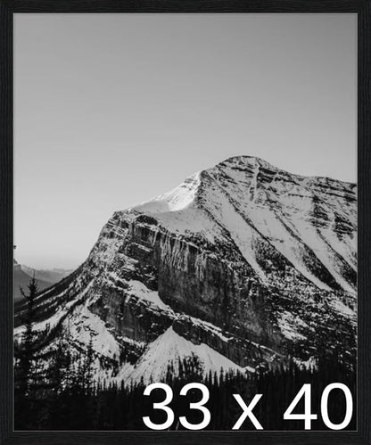 Frame It Easy 33 x 40 Black Grain Wood Frame by FrameItEasy