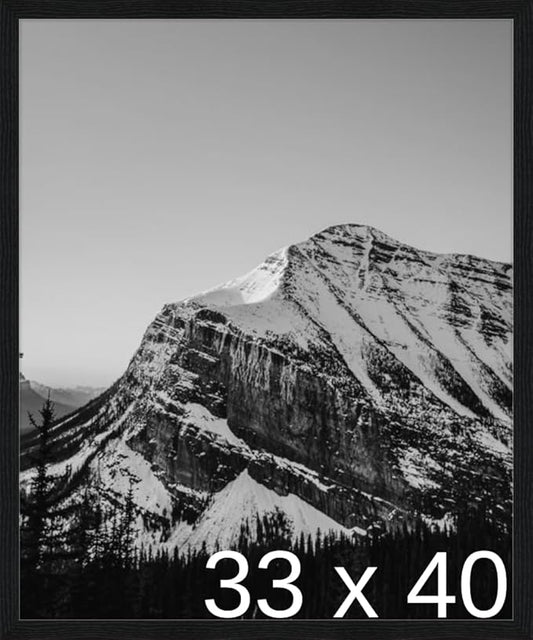 Frame It Easy 33 x 40 Black Grain Wood Frame by FrameItEasy