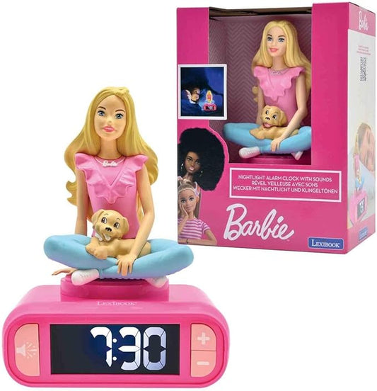 LEXiBOOK, Mattel Barbie, Barbie Nightlight Alarm Clock, Sounds and Melodies by Lexibook