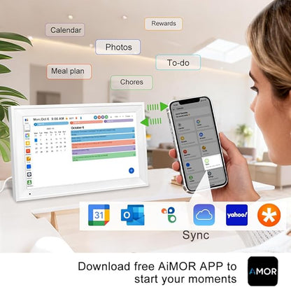 Smart Digital Calendar Family Planner Chore Chart HD Touchscreen Meal Planner & - Image 2