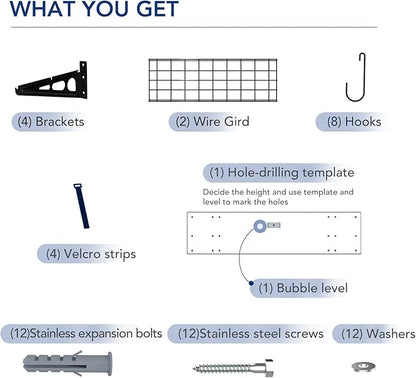 FLEXIMOUNTS Garage Wall Shelving, Includes 8 Bike Hooks, Wall Shelf Garage - Image 7