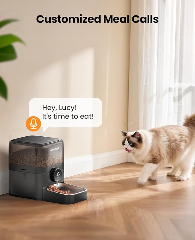 oneisall Cordless WiFi Automatic Cat Feeder, Tasty S2 Pro Rechargeable 100-Day - Image 6