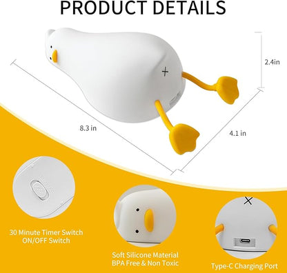 AVACOM Squishy Night Light, Lying Flat Duck Night Light, Travel Nightlight - Image 5