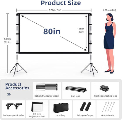 Projector Screen Outdoor, Vamvo Projector Screen - Image 2