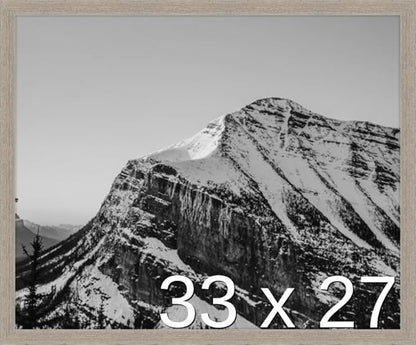 Frame It Easy 33 x 27 Rustic Gray Wood Frame by FrameItEasy