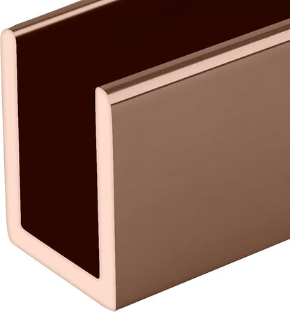 Brixwell SDCD38PC0-CCP18 Polished Copper 3/8" Fixed Panel Shower Door Deep by Brixwell