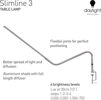 Daylight Company, LLC U35108 Slimline 3 Table Lamp-LED-80 CRI-Eye Care-4 - Image 5