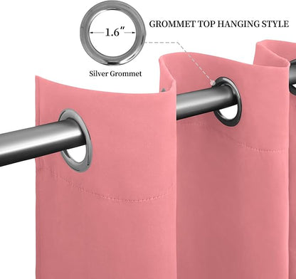 Easy-Going Blackout Curtains for Bedroom, Solid Thermal Insulated Grommet and - Image 5
