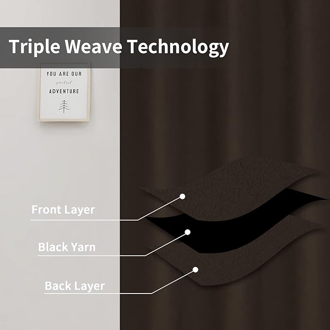 Easy-Going Blackout Curtains for Bedroom, Solid Thermal Insulated Grommet and - Image 3