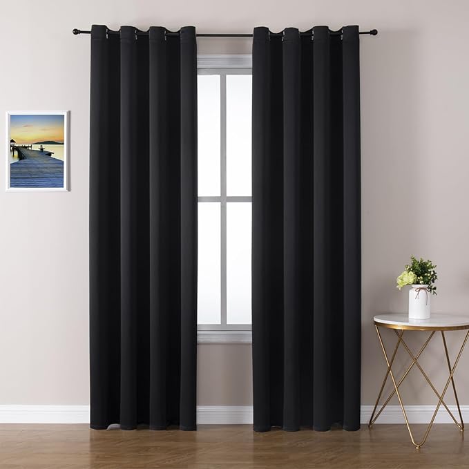ChrisDowa Blackout Curtains 90 Inches Long 2 Panels Set by ChrisDowa