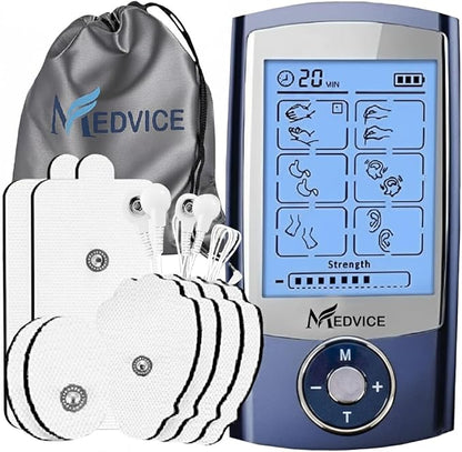 MEDVICE Rechargeable Tens Unit Muscle Stimulator, 2nd Gen 16 Modes & 8 Upgraded by MEDVICE