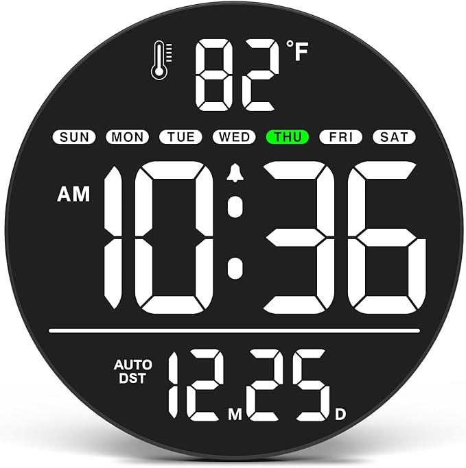 WallarGe Large Digital Wall Clock by WallarGe