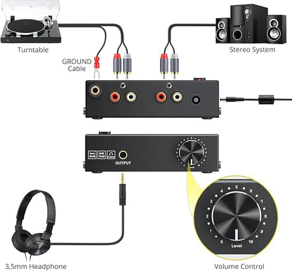 PROZOR Pre Amplifier for Turntable Audiophile M/M Phono preamp - Image 2