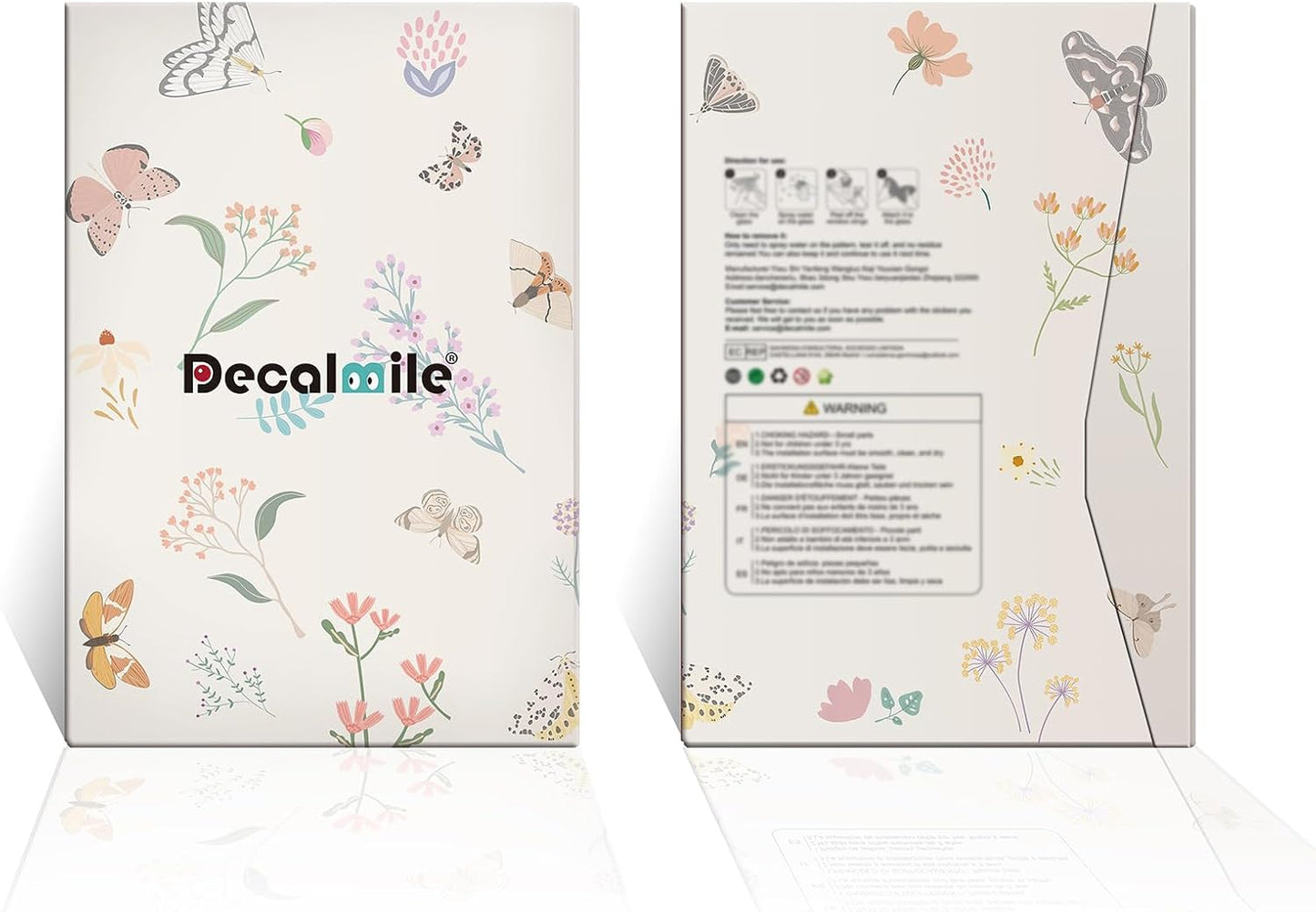 decalmile Window Clings Tropical Leaves Green Reusable Windows Decals