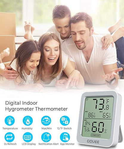 Govee Bluetooth Digital Hygrometer Indoor Thermometer, Room Humidity and - Image 2