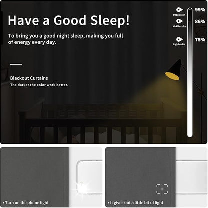 Easy-Going Blackout Curtains for Bedroom, Solid Thermal Insulated Grommet and - Image 2