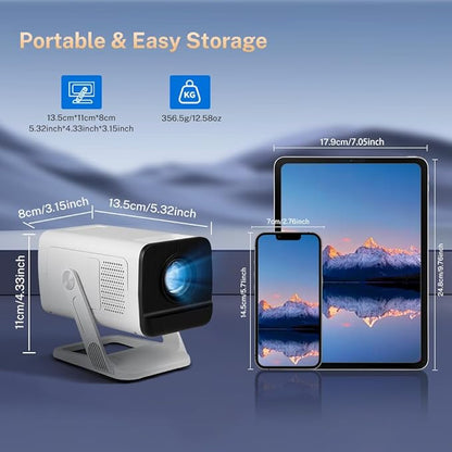 Mini Projector with WiFi 6 and Bluetooth 5.4 Built-in Apps Portable Projector - Image 10
