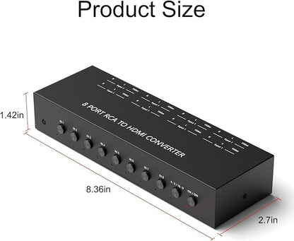 Dingsun 8Port AV to HDMI Converter, Will Convert Input Analog Aignals to a - Image 4