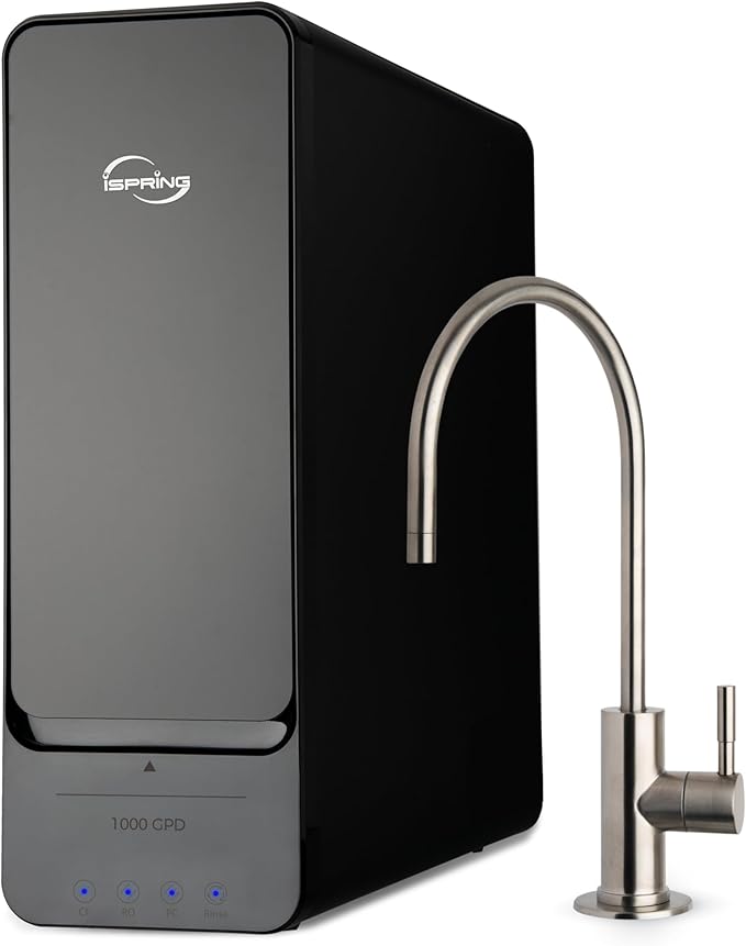 iSpring RO1000-BN Tankless Reverse Osmosis Water Filtration System, 1000 GPD by iSpring