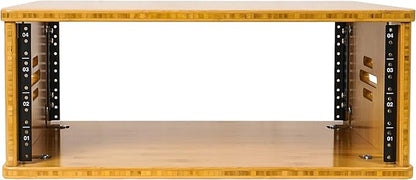 Sound Town DIY 4U Solid Bamboo Studio Rack w/ 14.2" Depth, Ventilation - Image 3