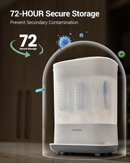 HAUTURE Bottle Sterilizer and Dryer, 6-in-1 Baby Bottle Sterilizer, 10 Bottles - Image 6