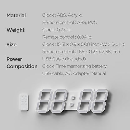 mooas 3D LED Clock - Image 9
