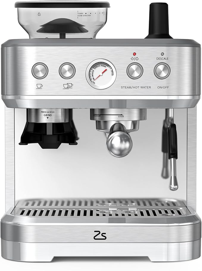 IDEALHOUSE Espresso Machine 3-in-1, Built-in Grinder and Milk Frother, by IDEALHOUSE