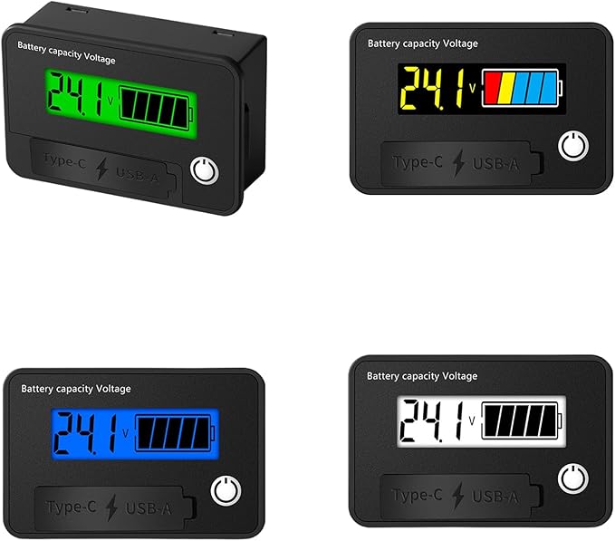 MOAIYU DC8-30V Electricity Meter Digital LCD Display Car Battery Charging - Image 6