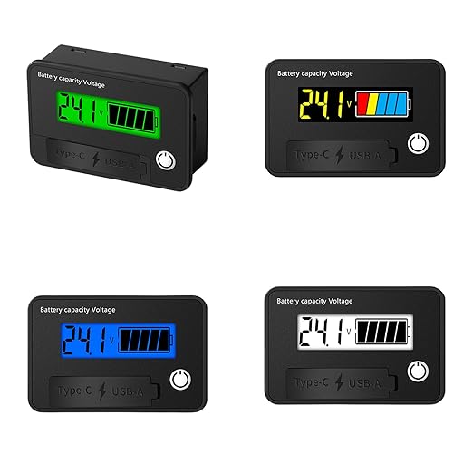 12V 24V Battery Capacity Indicators DC8-30V Leads Acid Lithium Voltages Tester - Image 3