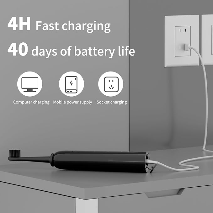 Rooman Oscillation&Vibration Sonic Electric Toothbrush - Image 7