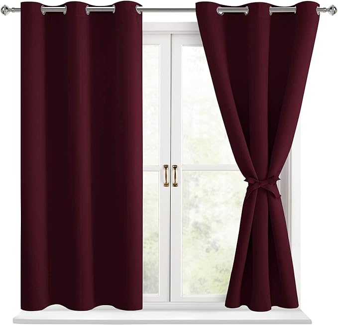 Hiasan Short Blackout Curtains for Bedroom by Hiasan