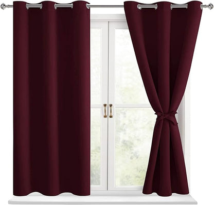 Hiasan Short Blackout Curtains for Bedroom by Hiasan