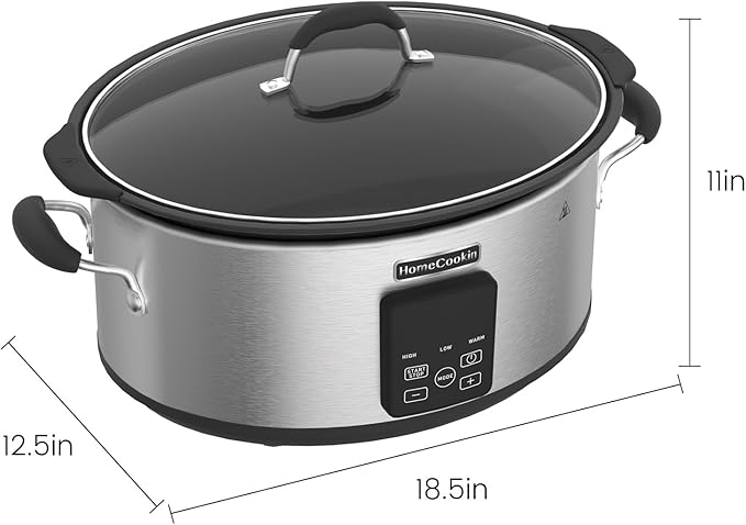 HOMECOOKIN Slow Cooker, Extra Large 10 Quart Digital Programmable Slow Cookers - Image 3