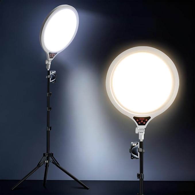 Ring Light Tripod for iPhone, Professional LED Ringlight for Video Recording by SHStudio