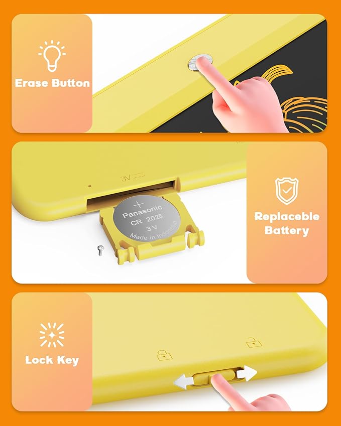 Bravokids LCD Writing Tablet for 3-8 Year Old Girls and Boys - Image 3