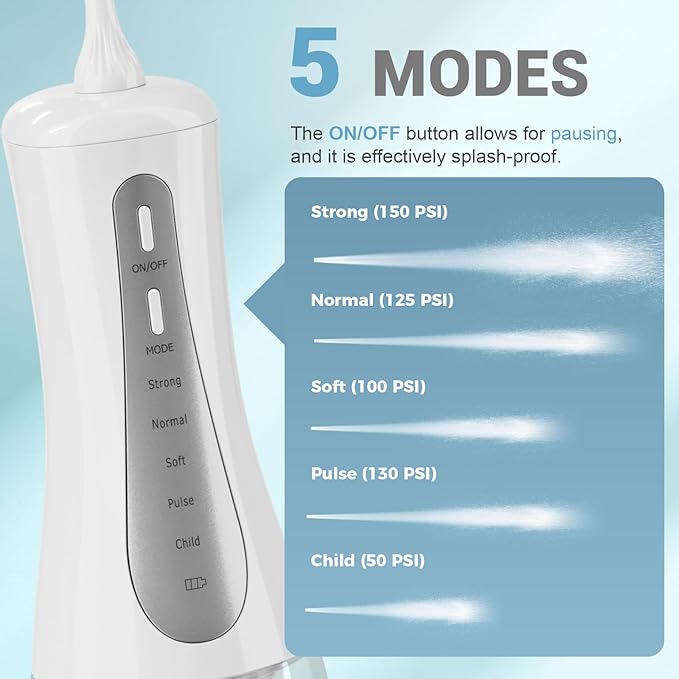 GOLDANT 350ML Water Dental Flosser Teeth Pick - Image 7