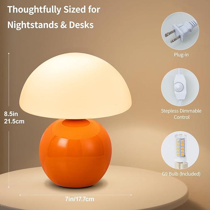 Mushroom Table Lamp, Dimmable Ambient Lighting - Image 4