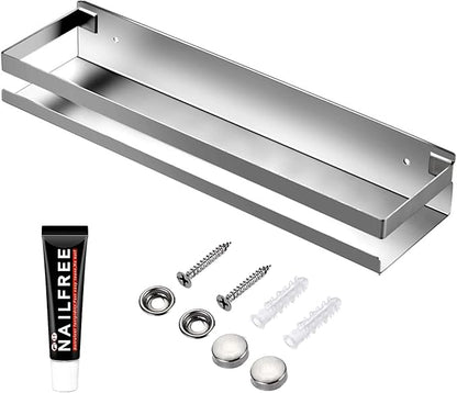 Rustproof Metal Storage Floating Shelves Wall Mounted Rectangular Shelf by GEINIFAFA