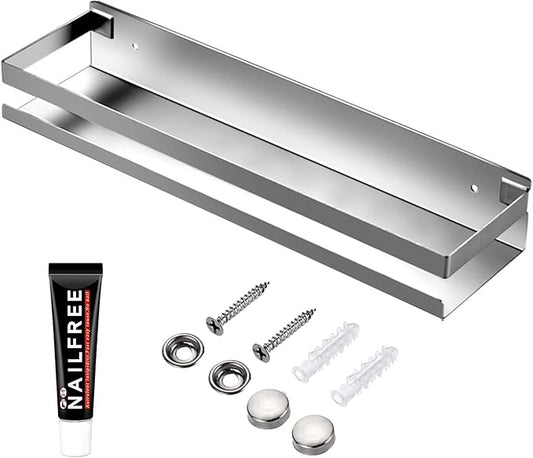 Rustproof Metal Storage Floating Shelves Wall Mounted Rectangular Shelf by GEINIFAFA