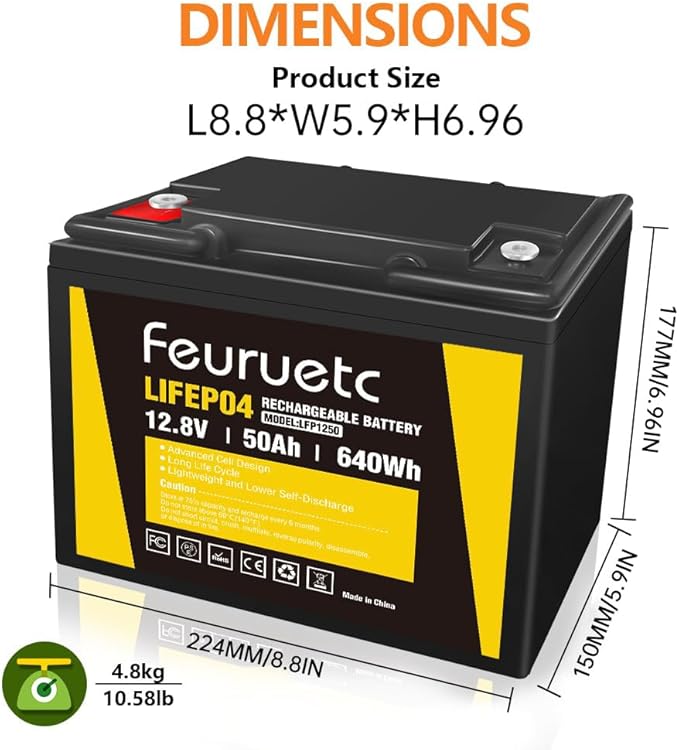 12V 50Ah Lithium Battery - Image 2