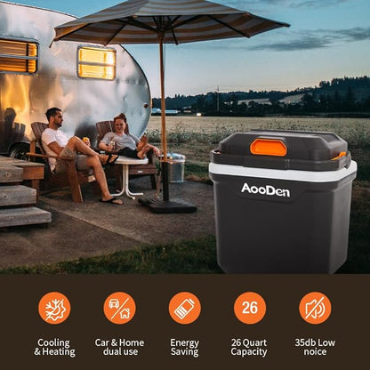 Electric Car Cooler and Warmer, 26 Quart Capacity, Thermoelectric Iceless Cooler - Image 2